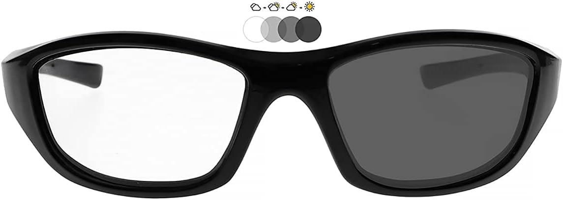 Photocromic Safety Glasses in Sleek Black Nylon Frame ANSI Z87+ Approved