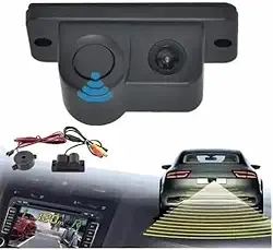 Câmera De Ré 12V Com Sensor Estacionamento Integrado Resolução 720p Ângulo Visão 170° À Prova D’Água Com Fios Sem Led Noturno Sem Microfone