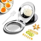 Quorumsg Tagliauova in Acciaio Inox, 2-in-1 Taglia Uovo Sode, Taglia Uovo Professionale pe...