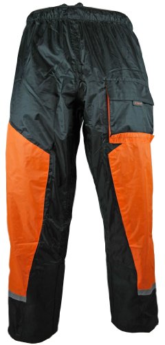 Motorrad-Regenkombi Heyberry in Schwarz und Neonorange, Größe 3XL