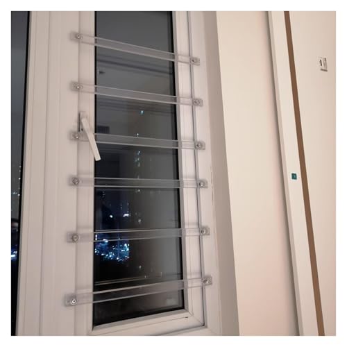 inferriate per finestre Barre Di Sicurezza Nascoste Per Finestre Corte, Regolabili, Leggere, Per Bloccare Finestre E Proteggere Balconi Dai Bambini, Barriere Anticollisione Per Finestre.(6 pack,16inch