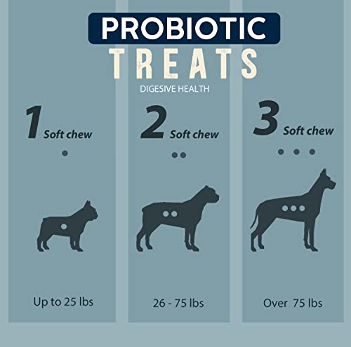 Sunnychews Probiotic For Dogs Chewable| Probiotics And Digestive Enzymes For Dogs| Probiotic For Dogs Gut Health, Diarrhea| Probiotic Support For Small, Medium And Large Dogs| With Bacon, 90Chews 12Oz #TOP5