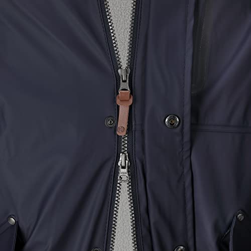 Dry Fashion Herren Regenjacke Bergen - Herrenjacke Regenmantel Männer Jacke Gefüttert Winddicht Wasserdicht in Navy Größe XL