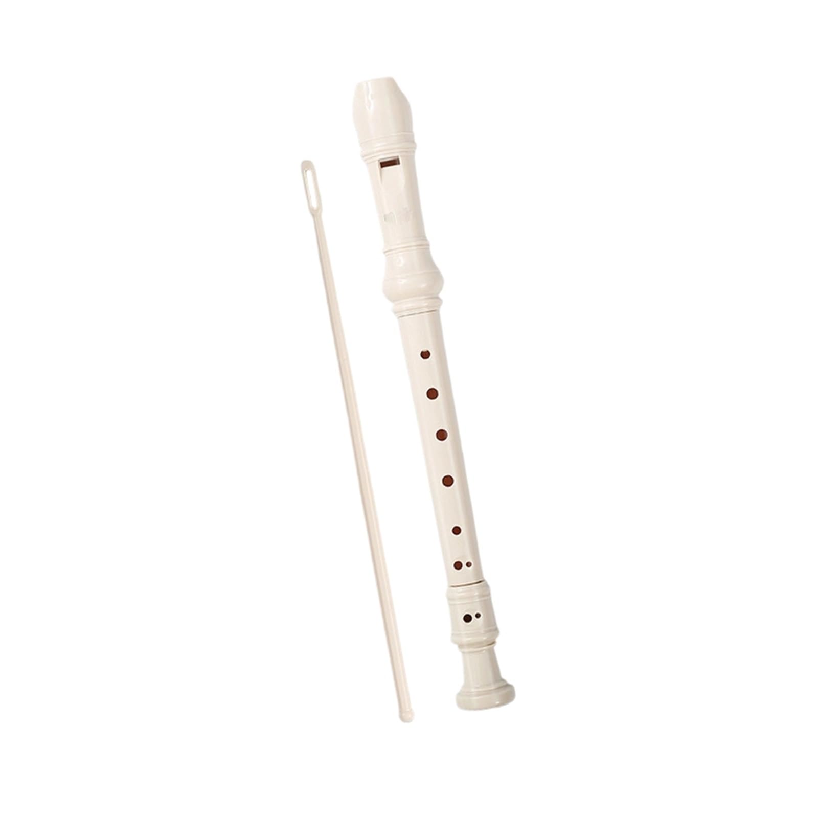 Flauta Dulce De 8 Agujeros (digitación Alemana) Instrumento Viento Madera ABS Flauta Dulce Principiantes(White)