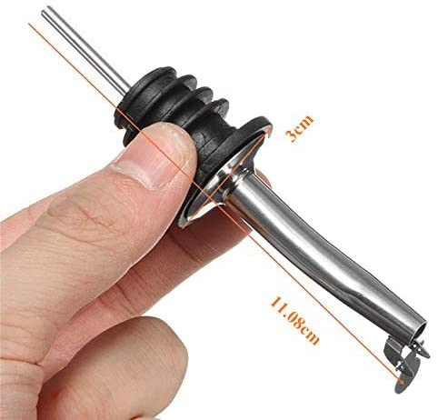 1pc Tapón de botella Vertedor de vino tinto con tapa Aceite Botella de champán Tapón de madera Tapa negra Vertedores Bar Suministros para fiestas Regalo para amantes del vino (Color : NO.4) (No.10