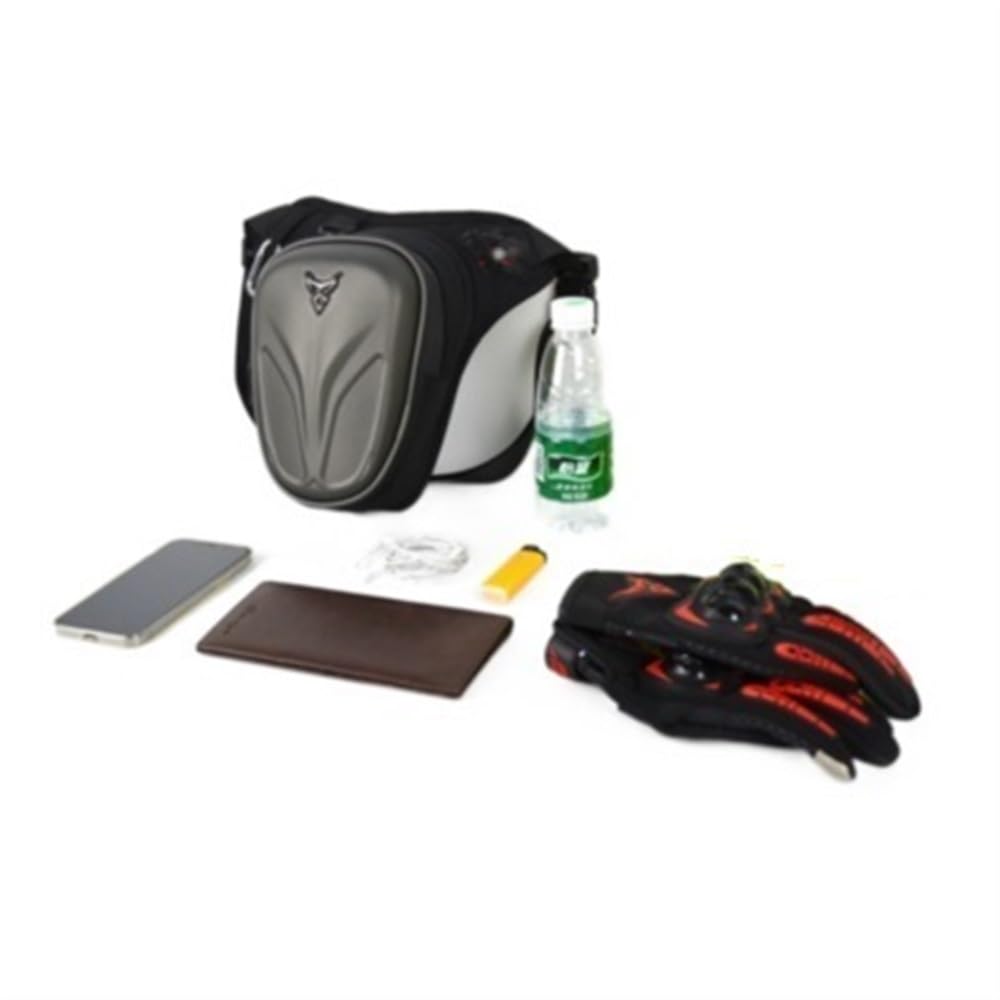 Sacoche De Jambe Moto Sac de Jambe de Moto, Sac de Cuisse étanche en Fiber de Carbone, Sac de Taille de Cyclisme, Sac à Dos de Moto Mince, Pochette Banane Sacoche Jambe Moto(Matte)