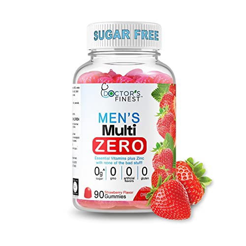 Doctors Finest Sugar Free Multivitamin For Men, Vegan, Gmo-Free Gluten Free, Great Taste Natural Strawberry Flavor Gummy Vitamins, With 20 Vitamins And Minerals, Dietary Supplement, 90 Gummies #TOP5