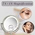 JERDON Plug in Lighted Wall Mount Makeup Mirror - 1X/7X/15x Magnification - Nickel Finish - Model HL8515N