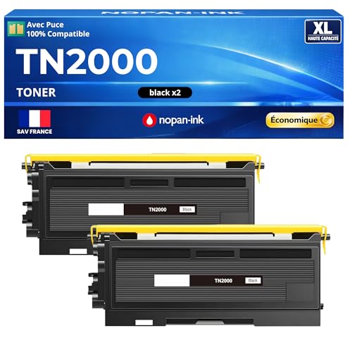 Pack 2 toners Brother TN2000 TN2005 noir pour le télétravail efficace sur HL 2030
