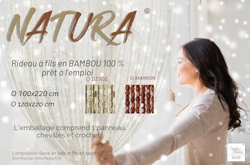 Rideau à perles en bois pour bloquer les insectes en été - 8