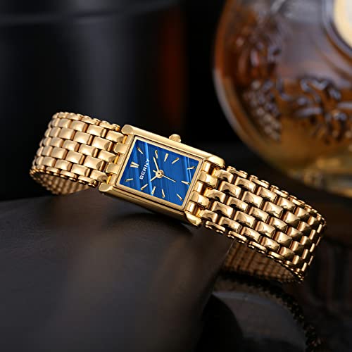 Image of BERNY Gold Watches for Women Updated Ladies Quartz Wrist Watches Stainless Steel Band Womens Small Gold Watch Luxury Casual Fashion Bracelet Tools Included