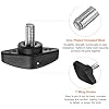 HARFINGTON 4pcs Tee Wing Knobs Thumb Screws M6 x 12mm Standard Male Thread Plastic T Knobs Handles Hand Clamping Knobs Grip Thumbscrew, Black