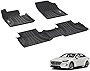 3W Floor Mats Compatible for Hyundai Sonata 2020-2023 Kia K5, TPE All Weather Custom Fit Floor Liner for Hyundai Sonata First and Second Rows Full Set Car Liners Black (Only for FWD Models)