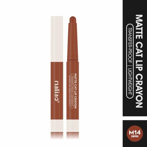 Image of Maliao Matte Cat Lip Crayon: Transfer-Proof & Lightweight (14-COFFEE)