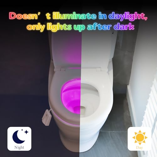 Bewegungsmelder-Toiletten-Nachtlicht, WC-Sitzbeleuchtung, wasserdichte Toilettenleuchte mit 16 Farben, wiederaufladbare Toilettenleuchte per USB, mit Bewegungsmelder,für alle Toiletten geeignet