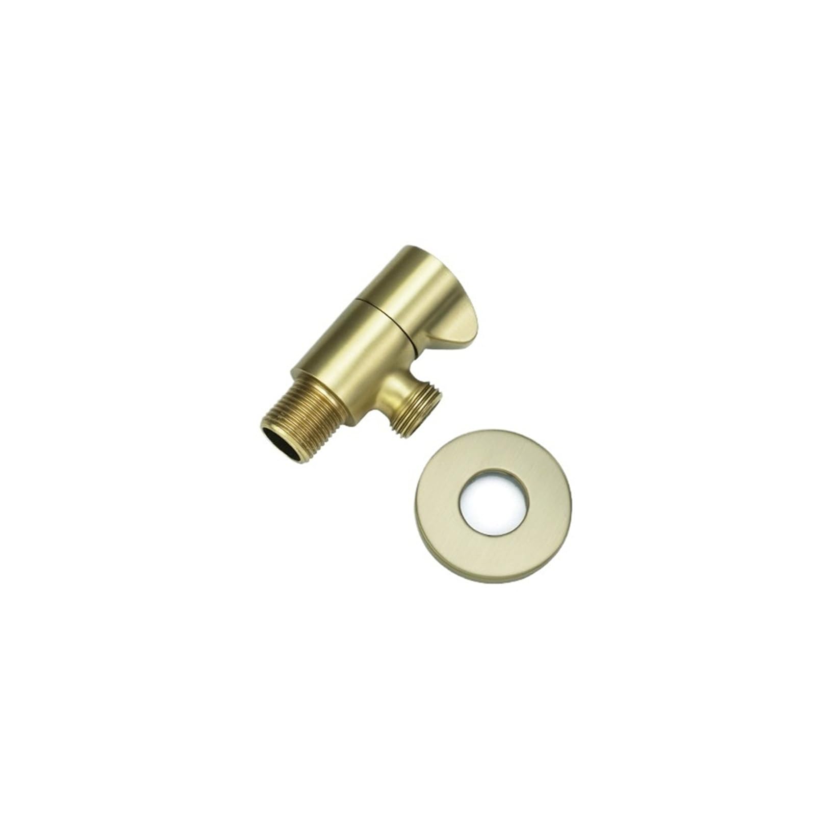 Bvhisehp Type M Polished Brass G1/2 Angle Stop Valve Multi Color Single Double Water Shut Off Valve Household Plumbing Fitting For Bathroom Kitchen Toilet(Type M)