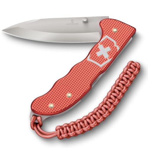 Victorinox Taschenmesser Evoke Alox Limited Edition 2025, 5 Funktionen, Swiss Made, Klappmesser mit großer Klinge, inkl. Geschenkbox, Stone Red