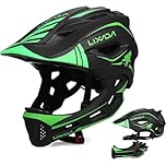 Lixada Kids Full Face Helmet Detachable Child Boys Girls Bike Helmet Protective Gear for Cycling Skateboarding Roller Skating Cycle Helmet 52-58cm