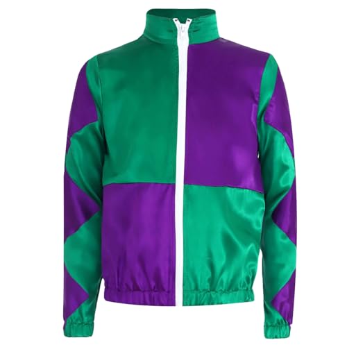 Choomomo Girls Horse Racing Jacket Color Contrast Coat Long Sleeve Zipper Top for Kids Riding Show