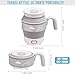 Bear Travel Electric Kettle, Foldable Portable Kettle, Food Grade Silicone Small Electric Tea Kettle Auto Shutoff & Boil Dry Protection, 600ml Collapsible Kettle Water Boiler