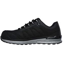Calzado De Seguridad Skechers Skechers Bulklin Lyndale, Zapatos de Trabajo Hombre, Negro (Black Textile/Synthetic), 43 EU