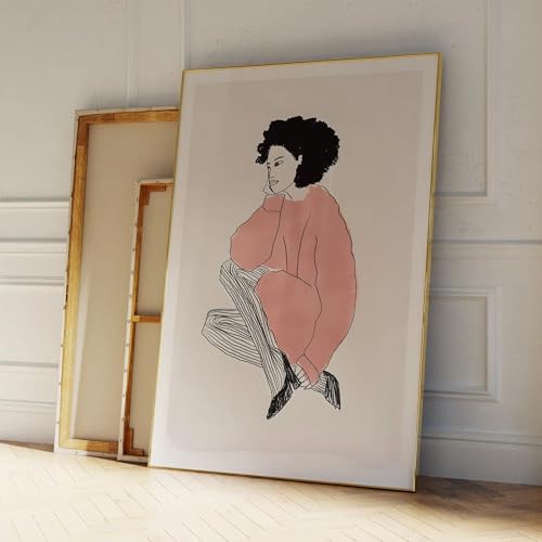 Impressions d'art mural de fille abstraite pour votre déco de salon