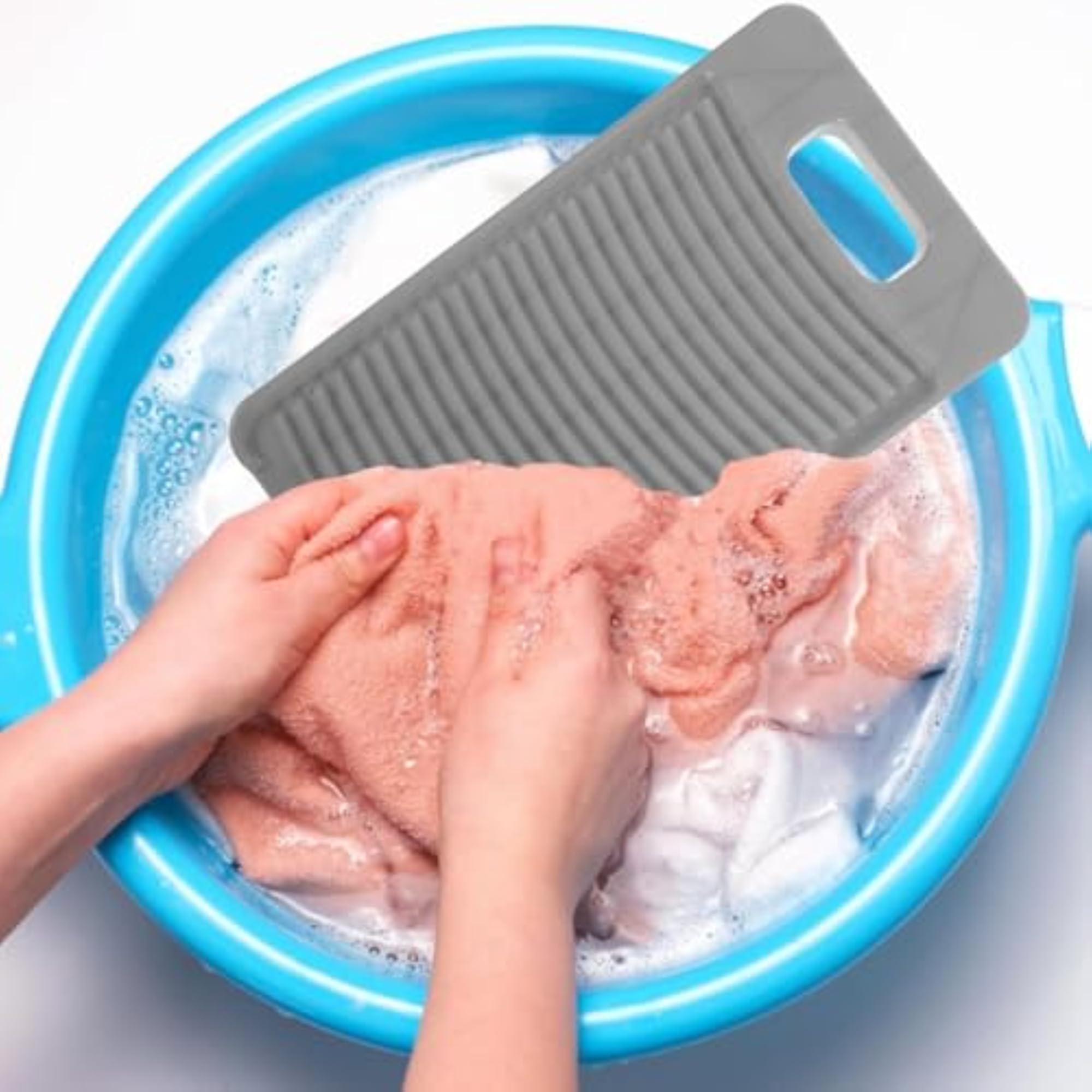 Plastic Laundry Washboard with Handle