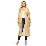 Jessica Simpson Damen Bea Ls Kimono, Gardenie gelbe Fliese, X-Small
