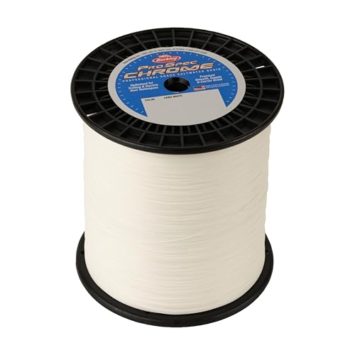 Berkley ProSpec Chrome Braided Fishing Line, Cabo White, 80 lb | 36.2 kg, 3000 yd | 2743 m, Suitable for Saltwater Environments