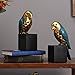 Kakizzy Book Ends Decorative, Parrot Bookends for Shelves, Animal Book Stopper Decorative, Retro Book Ends for Heavy Books, Bird Figurines Statues Indoor, Unique Book Lover Gift(Blue Parrot)