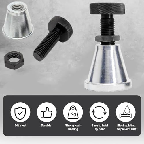 Image of Adjustable Screw Jack Post,Size Range 2.63 inch-3.93 inch,5 Tons Capacity (2PCS) | Adjust from 2.63 inch to 3.93 inch for precise leveling. 54# steel for heavy-duty milling, drilling, and die processing machines.