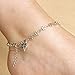 REVMASTER Oxidised Silver Floral Anklet for Women & Girls, Single Stylish Payal, Trendy Boho Fashion Jewellery