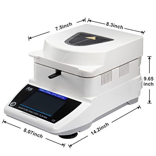 Moisture Analyzer Balances Meter 0.001G Readability,120Gx0.001Grams, 110V, Touch Screen In English And Spanish #TOP2