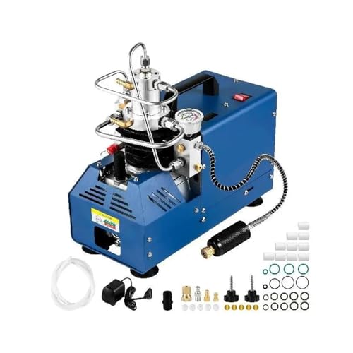 1800W High Pressure PCP Air Compressor Pump 4500PSI/30MPA/300BAR Manual Stop for Paintball, Air Rifle, Diving Bottle