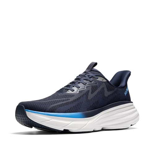 ALLSWIFIT Herren Slip-On Walking Schuhe Hands-Free Polsterung Lauf Tennis SwiftPlush rutschfeste Bequeme Workout Gym Sportliche Mode Sneakers Size 42 Blau AMUMRS2512