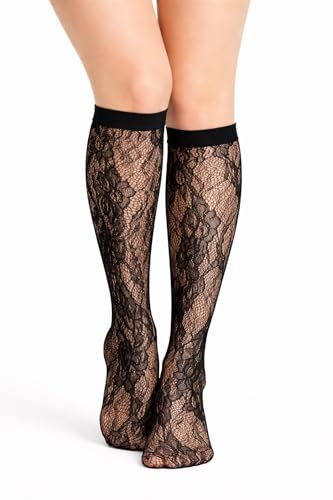 Image of Women's Trellis Pattern Knee High Socks 2 Pair Pack