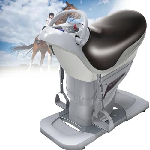 Máquina eléctrica para montar a caballo, simulador de equitación, entrenador para glúteos y abdominales, máquina de ejercicios fitness eléctrica para uso doméstico (gris) miniatura 1