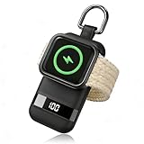 Convoltyai Portable Charger for Apple Watch, 2500mAh & Digital Display – Magnetic Fast Charging iWatch Charger for Travel & Keychain Use – Works with Apple Watch Series (Black)