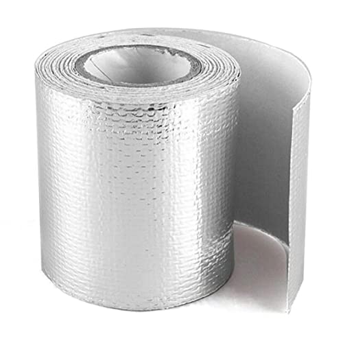 Froiny Tape Thermique De 5 M De Bande D'échappement Thermique D'entrée De L'air Isolant De Chaleur Bouclier De Protection De Chaleur Réfléchissante Moteur Auto-adhésif, Argent