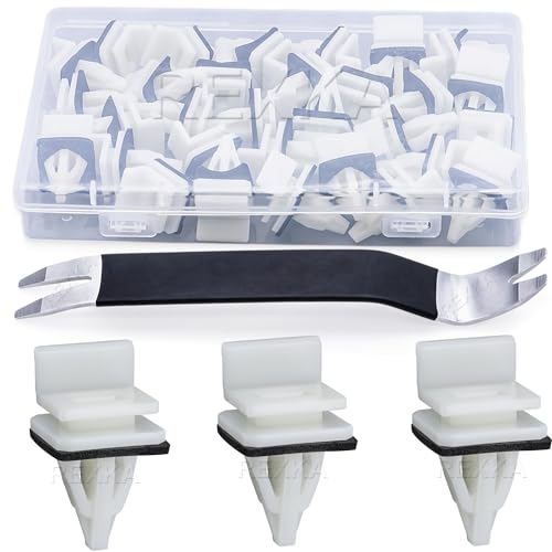 Rexka 26pcs Rocker Panel Moulding Clip for Honda Acura 91513-SM4-000 Accord Civic Del Sol CR-V Element Odyssey Pilot Prelude CL Integra MDX RL RSX TLTSX - Multipurpose Auto Trim Panel Body Remover