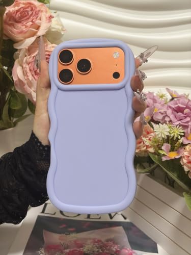 Coque iPhone 17 Pro Max violette à cadre ondulé pour un style unique - 3