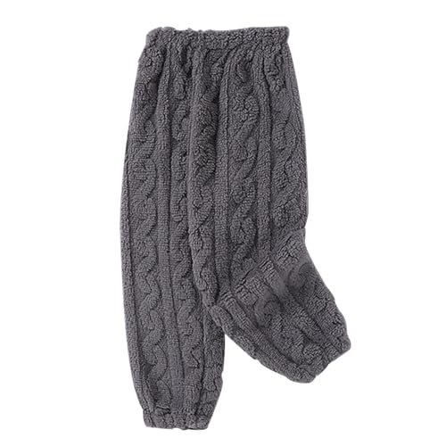 Kids Coral Fleece Plush Fuzzy 𝗟ounge𝚠ear Pants Solid Soft Flannel Loose 𝗣a𝗷amas Fall Winter Youth 𝐇ome Pant