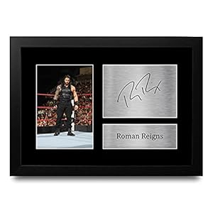 HWC Trading Giften Voor De Fight Romeinse Reigns A4 Printed Gift Ontworpen Autograph Wwe Druk Open Beeld Dédicacée