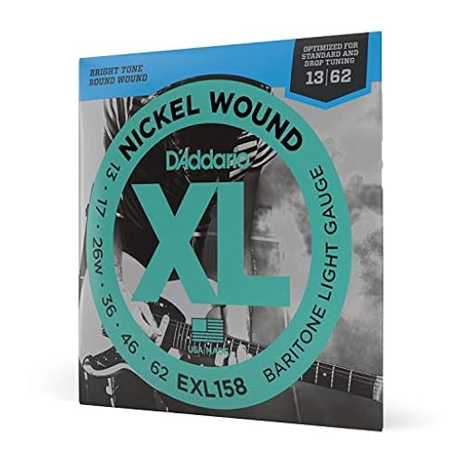 D´Addario EXL158 Nickel Wound Electric Guitar Strings, Baritone Light, 13-62, 13-62, Baritone Light, 1-Pack | Ya disponible en tu tienda friki favorita! En mundofriki.es!