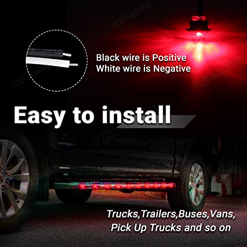 Tmh (10 Pcs 3/4 Inch Mount Red Led Clearance Markers Bullet Marker Lights, Side Marker Lights, Led Marker Lights, Led Side Marker Lights, Led Trailer Marker Lights, Rv Marker Lights #TOP6