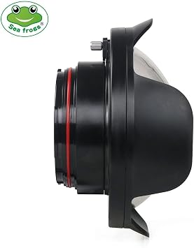 Seafrogs WA005-B Optical Acrylic 6 Inch Dome Port for Underwater Housing | Inner Dia 90mm, usable lens length 67-100mm; choose this fisheye port for wide-angle diving and split-level shots.