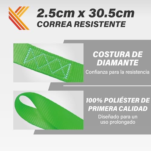 Alças de amarração em laço macio – Capacidade de carga de 2,5 x 30,5 cm - 2 kg – Pacote com 6 peças