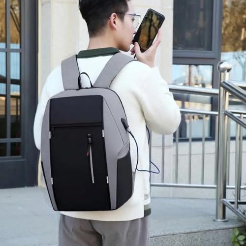 Mochila resistente a água para Escola, Faculdade, Trabalho e Viagens - Masculino/Feminino (Black)