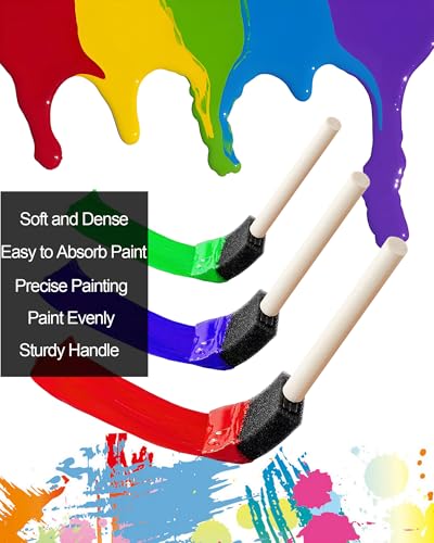 image for WAFJAMF 10 Pack Poly Foam Paint Brushes 1 Inch Sponge Painting Brushes