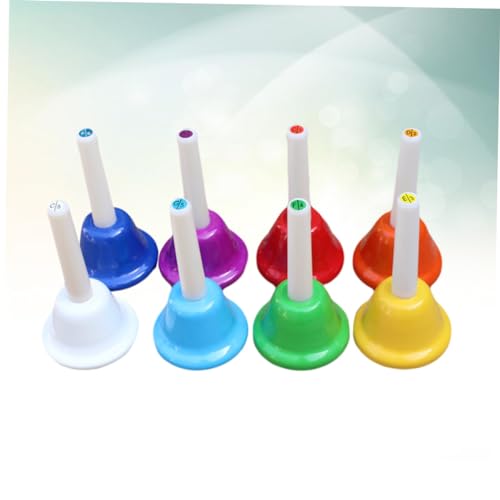 Totority 8 Unidades sino de mão para crianças sino da escola instrumento sino de mão instrumentos mu